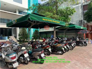 Lắp Đặt 150 Dù Lệch Tâm Vuông 2 Tầng 3x3m In Logo BIDV Cho Hệ BIDV Tại TP HCM Và Các Tỉnh Phía Nam